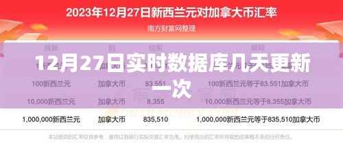 12月27日实时数据库更新频率及周期解析